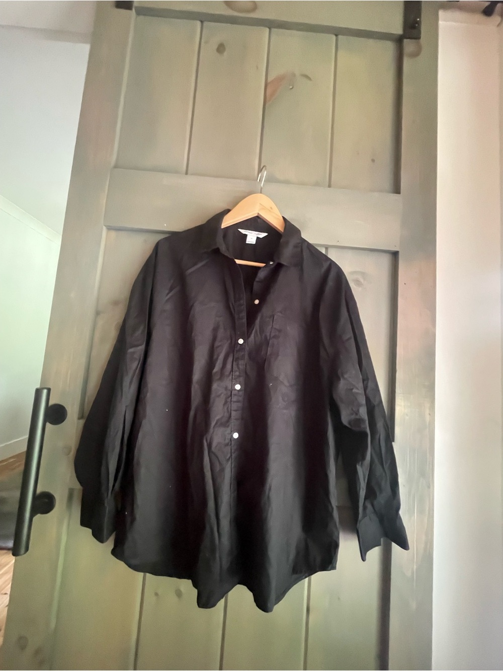 Old Navy Black Boyfriend Shirt